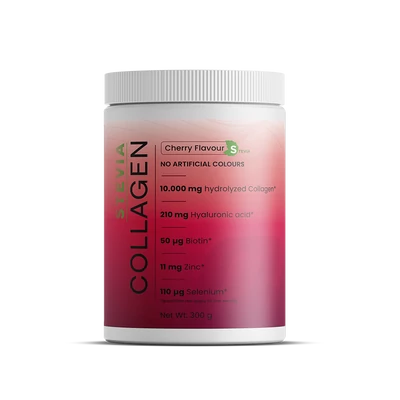 Collagen 10.000 mg + Hialuronsav Cseresznye 300g - steviával Collagen 10.000 mg + Hialuronsav Cseresznye 300g - steviával
