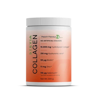 Collagen 10.000 mg + Hialuronsav Őszibarack 300g - steviával Collagen 10.000 mg + Hialuronsav Őszibarack 300g - steviával