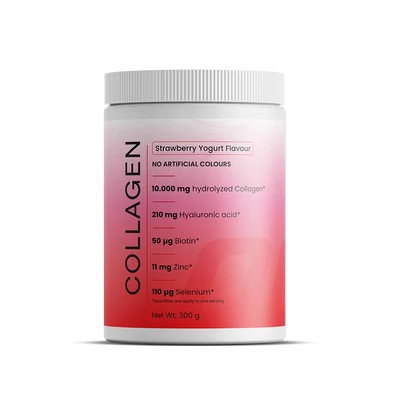 Collagen 10.000 mg + Hialuronsav Eper-joghurt 300g Collagen 10.000 mg + Hialuronsav Eper-joghurt 300g